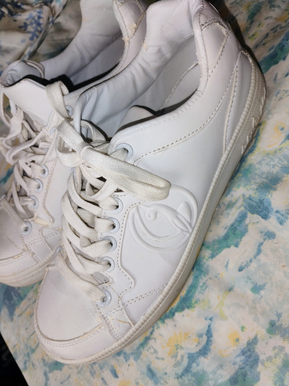 Baby Phat White Low-Top Lace-Up Athletic Sneakers